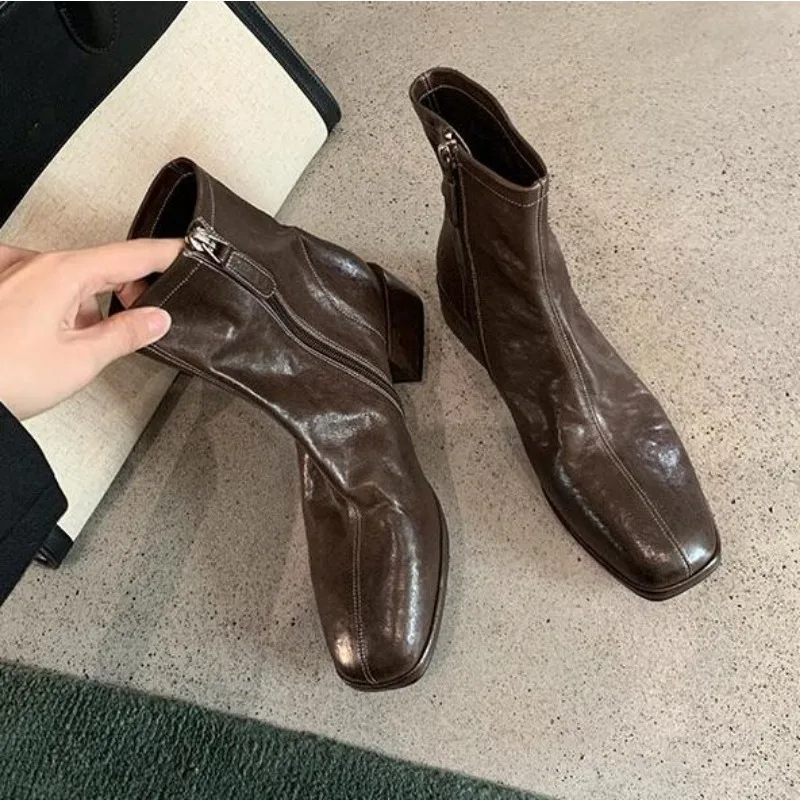 Ethnic Fashion Women - Nieuwe dames schoenen designer hak enkellaarzen