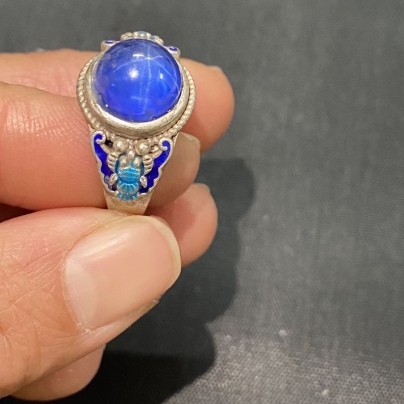 Fashion Ethnic Wear For Men - Etnische Cloisonne open ring, prachtig ontwerp
