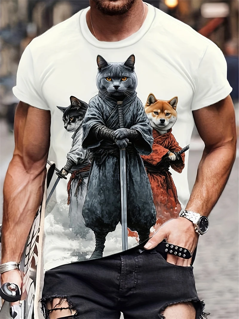 Fashion Ethnic Wear For Men - Herenshirt met Polynesische tribale varenprint, casual,