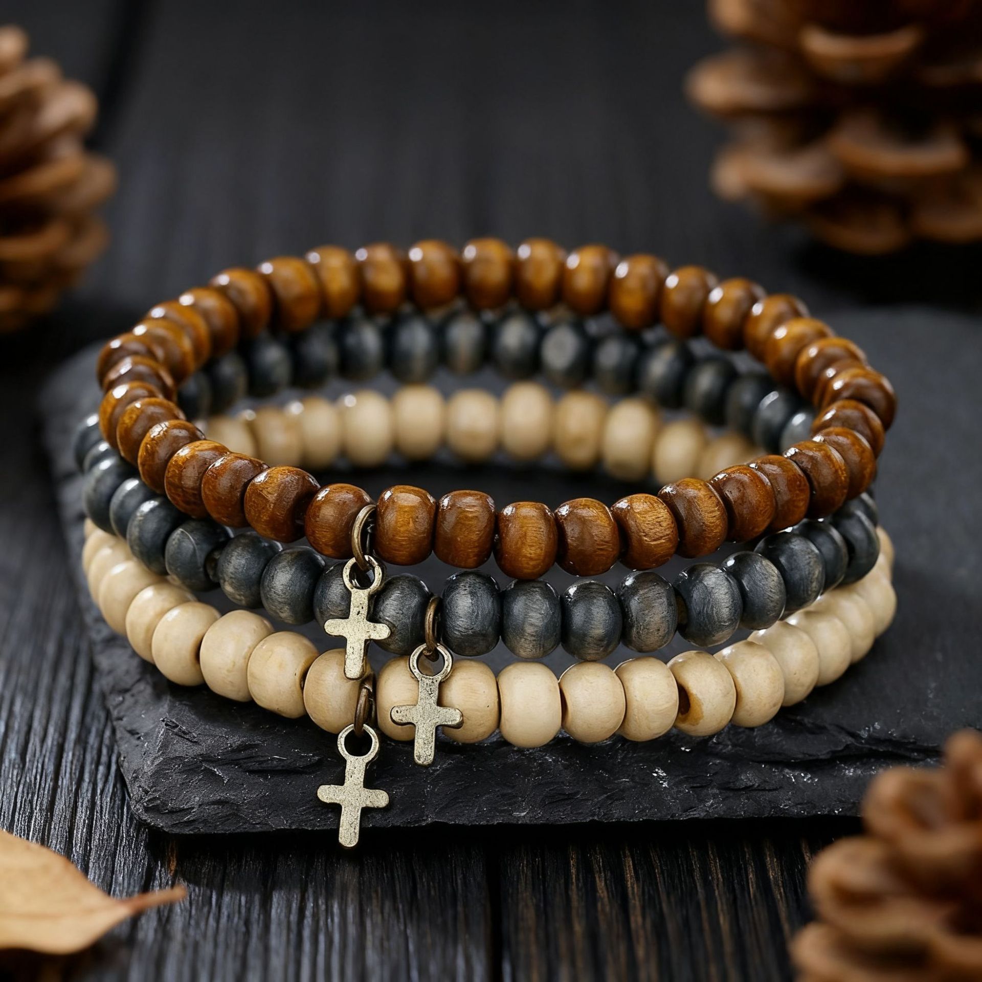 Houten kralenarmband voor mann - Fashion Ethnic Wear For Men recensie en prijs