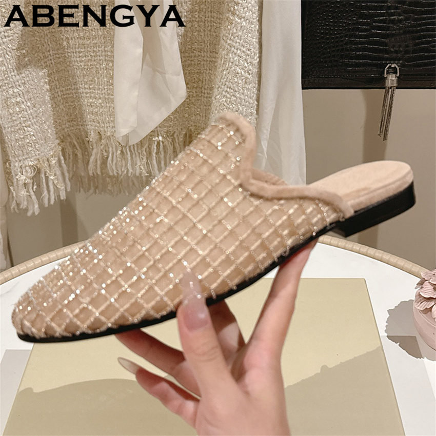 Glanzende kant mesh ronde teen - Ethnic Fashion Women recensie en prijs