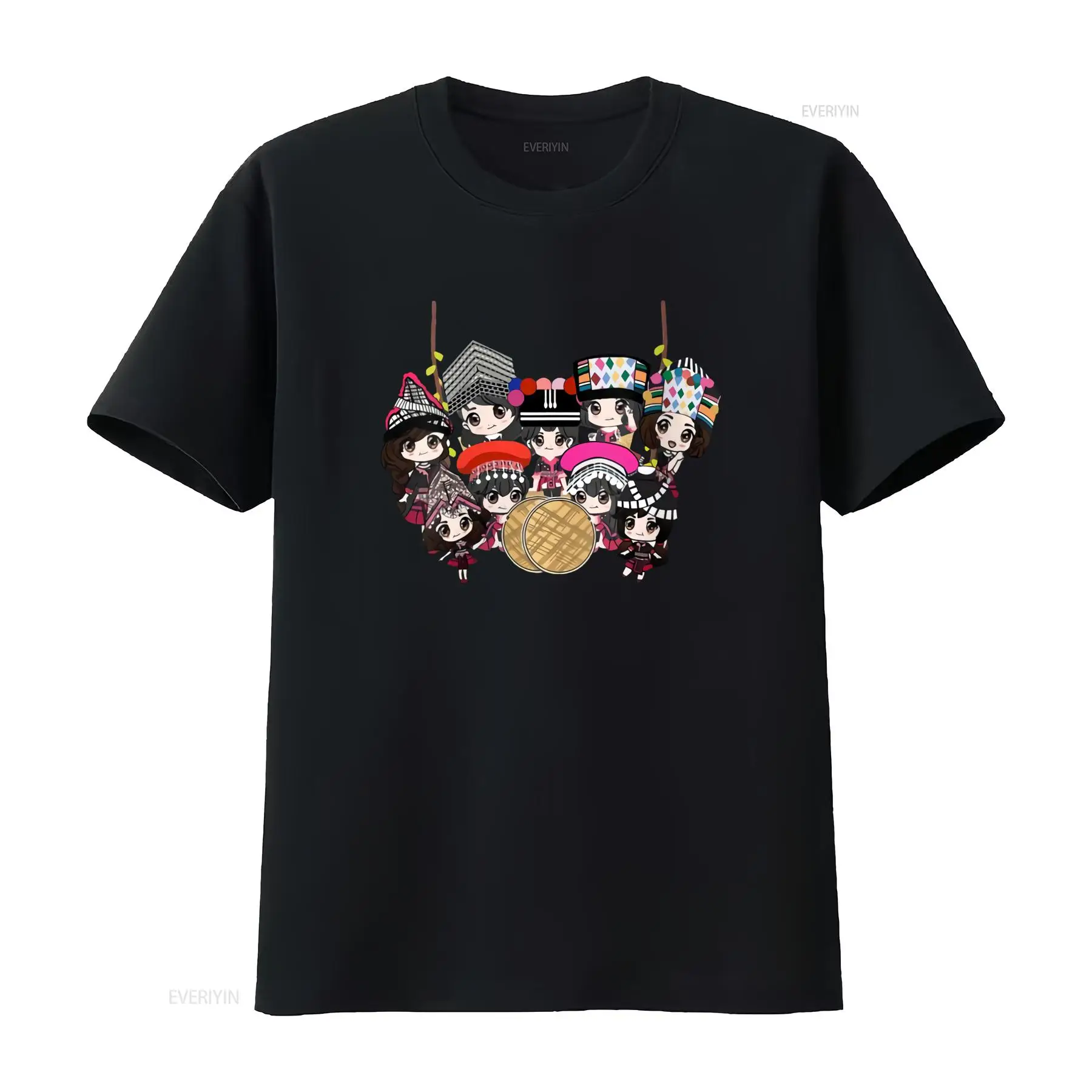 9 Hmong meisjes cartoon print  - Fashion Ethnic Wear For Men recensie en prijs