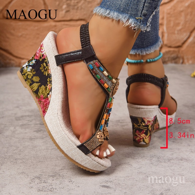 Boho sandalen met kralen en bl - Ethnic Fashion Women recensie en prijs