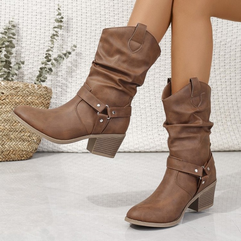 Halfhoge dameslaarzen Retro ge - Ethnic Fashion Women recensie en prijs