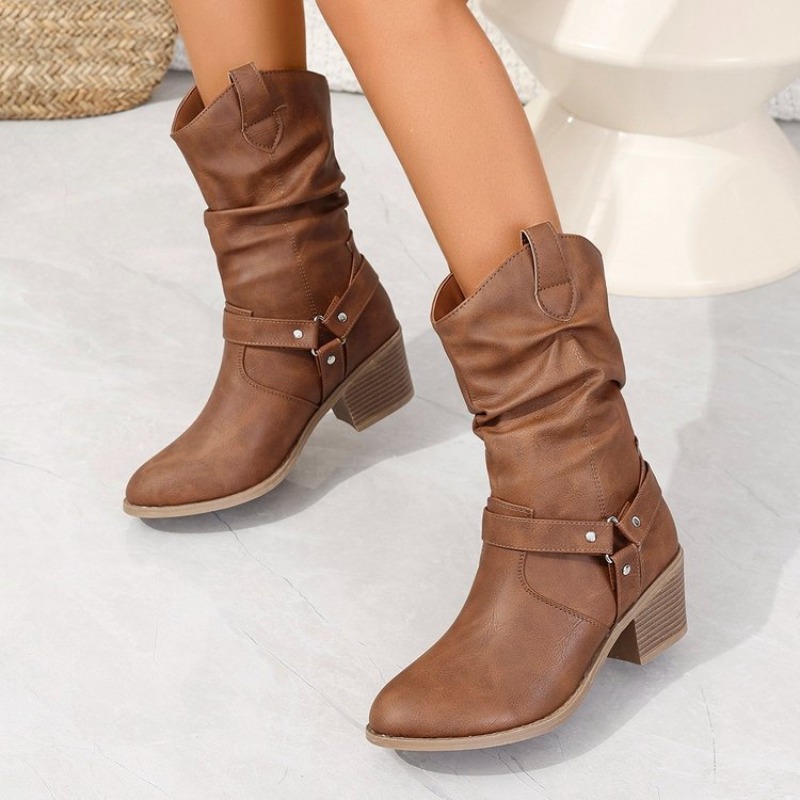 Halfhoge dameslaarzen Retro ge - Ethnic Fashion Women recensie en prijs